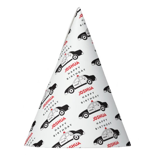 Speelgoed Politieauto Aangepaste naam Kinderen van Feesthoedjes (Links)