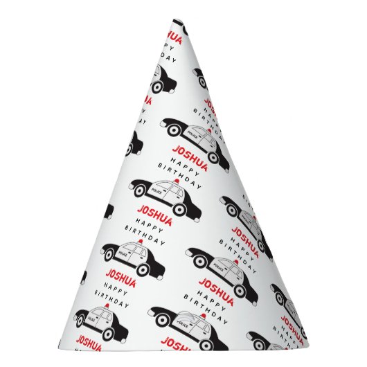 Speelgoed Politieauto Aangepaste naam Kinderen van Feesthoedjes (Rechts)