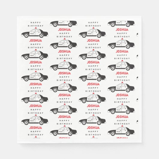 Speelgoed Politieauto Aangepaste naam Kinderen van Servet (Voorkant)