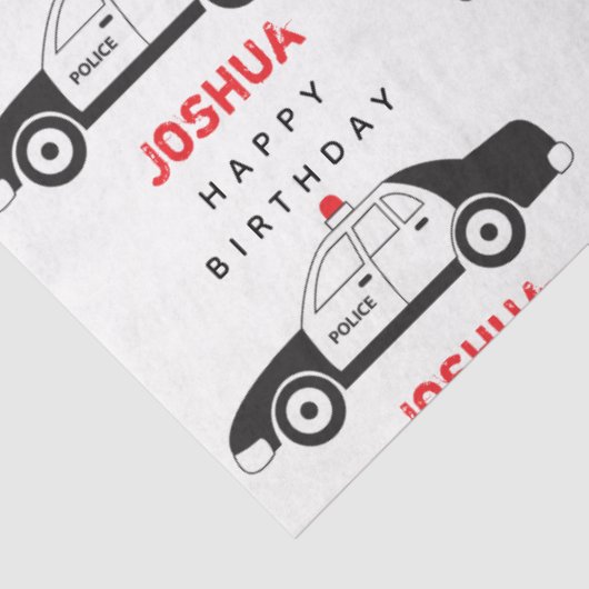 Speelgoed Politieauto Aangepaste naam Kinderen van Tissuepapier (Detail)