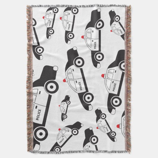 Speelgoed politieauto deken (Voorkant Verticaal)