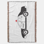 Speelgoed politieauto deken (Voorkant Verticaal)