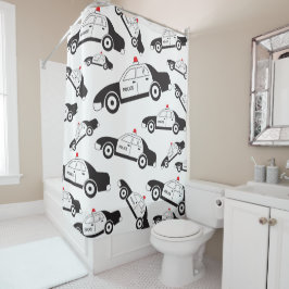 Speelgoed politieauto douchegordijn