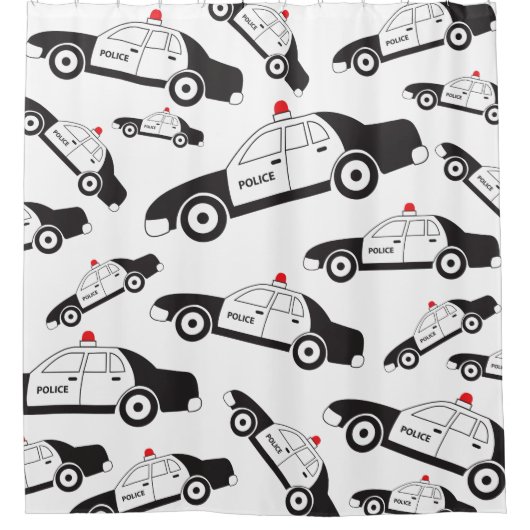 Speelgoed politieauto douchegordijn (Voorkant)