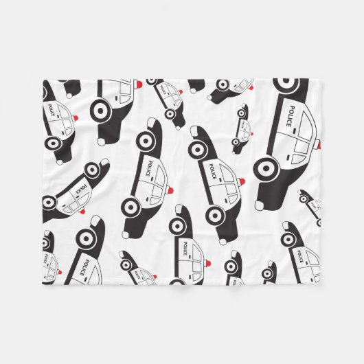 Speelgoed politieauto fleece deken (Voorkant (Horizontaal))