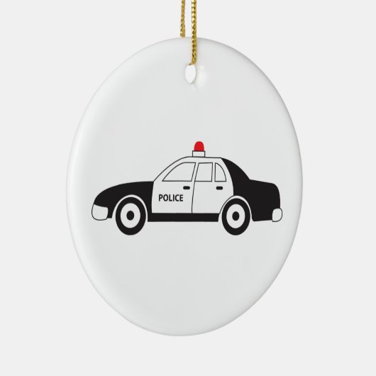 Speelgoed politieauto keramisch ornament (Rechts)