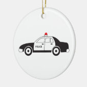 Speelgoed politieauto keramisch ornament (Links)