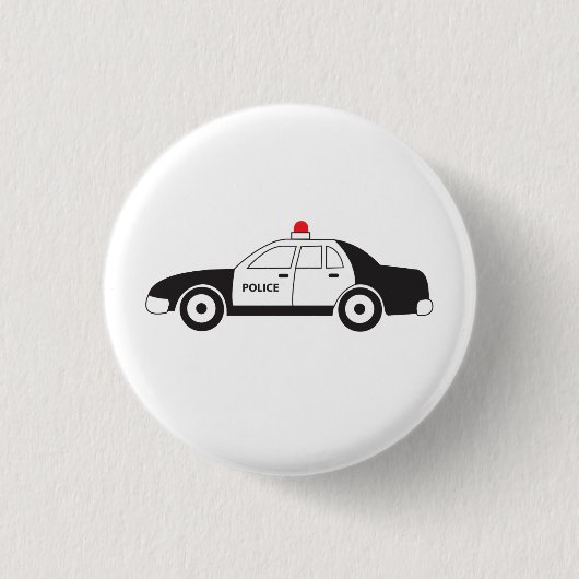 Speelgoed politieauto ronde button 3,2 cm (Voorkant)