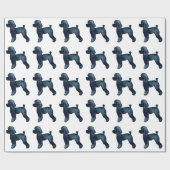 Speelgoed Poodle Black Waterverf Silhouette Cadeaupapier (Vlak)