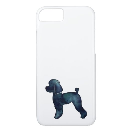 Speelgoed Poodle Black Waterverf Silhouette Case-Mate iPhone Case (Achterkant)