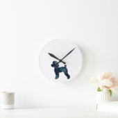 Speelgoed Poodle Black Waterverf Silhouette Ronde Klok (Huis)