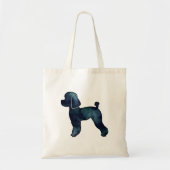 Speelgoed Poodle Black Waterverf Silhouette Tote Bag (Voorkant)