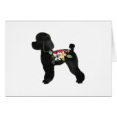 Speelgoed Poodle Breed Boho Floral Silhouette Card (Voorkant Horizontaal)