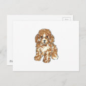 SPEELGOED POODLE BRIEFKAART (Voorkant / Achterkant)