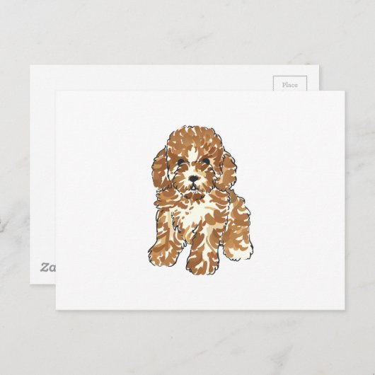 SPEELGOED POODLE BRIEFKAART (Voorkant / Achterkant)