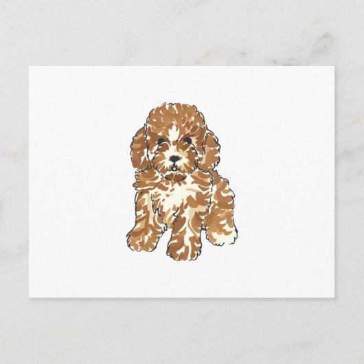 SPEELGOED POODLE BRIEFKAART (Voorkant)