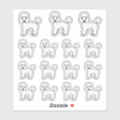 Speelgoed Poodle Cute Cartoon Dogs Sticker (Vel)