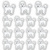 Speelgoed Poodle Cute Cartoon Dogs Sticker (Voorkant)