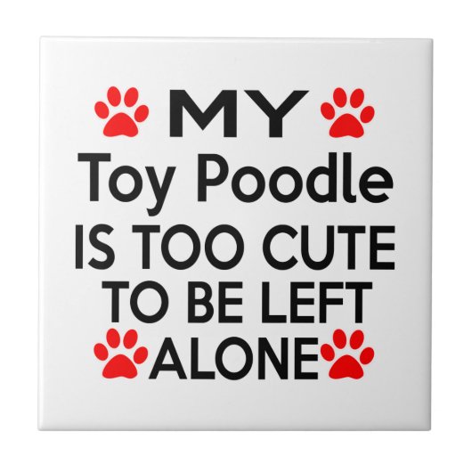 Speelgoed Poodle Design Tegeltje (Voorkant)