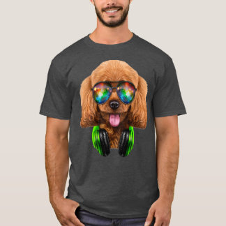 Speelgoed Poodle Dog als DJ met Space Sunglass en T-shirt
