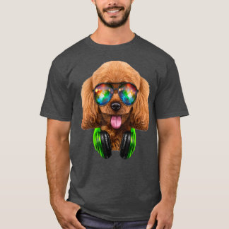 Speelgoed Poodle Dog als DJ met Space Sunglass en T-shirt