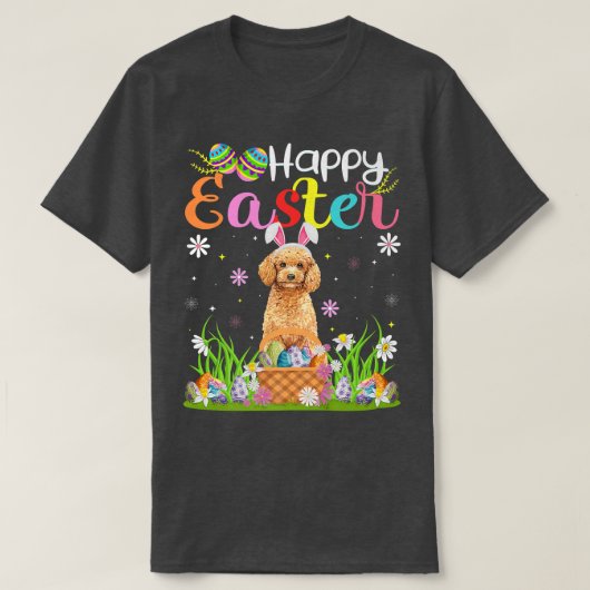Speelgoed Poodle Dog Bunny Egg Hunt Funny Speelgoe T-shirt (Design voorkant)