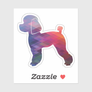 Speelgoed Poodle Dog Geo Silhouette Paars Sticker