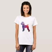 Speelgoed Poodle Dog Geo Silhouette Paars T-shirt (Voorkant volledig)