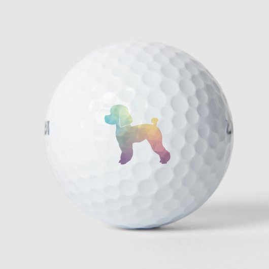 Speelgoed Poodle Dog Geo Silhouette Pastel Golfballen (Voorkant)