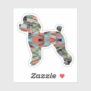 Speelgoed Poodle Dog Geo Silhouette Pset Sticker