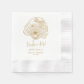 Speelgoed Poodle Dog gepersonaliseerde Drinken op  Servet (Voorkant)