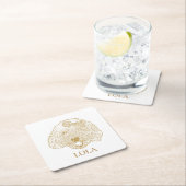 Speelgoed Poodle Dog gepersonaliseerde handtekenin Kartonnen Onderzetters (Insitu)