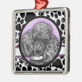 Speelgoed Poodle dog kunst van Glenda Harlan Metalen Ornament (Links)