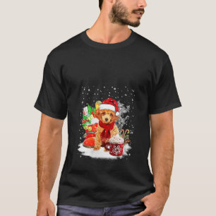 Speelgoed Poodle Dog Santa Hat Kerstmis Winter Cup T-shirt