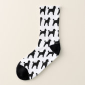 Speelgoed Poodle Dog Silhouettes Pattern Black and Sokken (Links - buitenkant)
