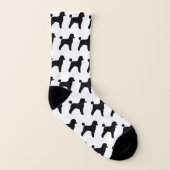 Speelgoed Poodle Dog Silhouettes Pattern Black and Sokken (Rechts - buiten)