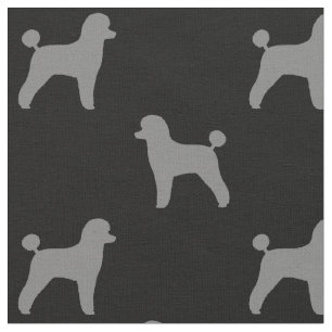 Speelgoed Poodle Dog Silhouettes Pattern Grey and Stof