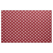 Speelgoed Poodle Dog Silhouettes Pattern Red en Wh Stof (Yard (91,4 cm))