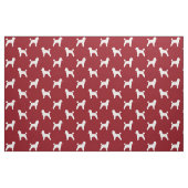 Speelgoed Poodle Dog Silhouettes Pattern Red en Wh Stof (Fat Quarter)
