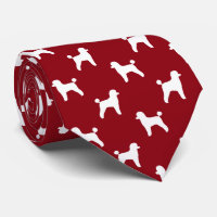 Speelgoed Poodle Dog Silhouettes Pattern Red en Wh