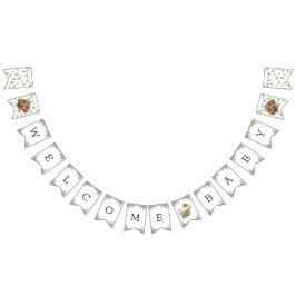 Speelgoed Poodle Greenery Baby shower Puppy Vlaggetjes