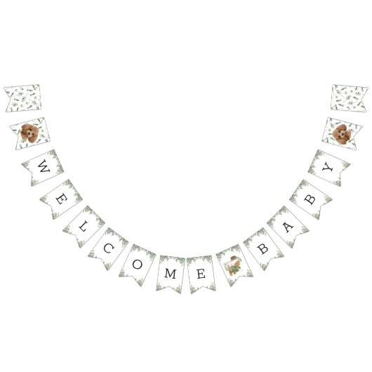 Speelgoed Poodle Greenery Baby shower Puppy Vlaggetjes (Alle)