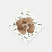 Speelgoed Poodle Greenery Boho Baby shower Napkins Servet (Hoek)