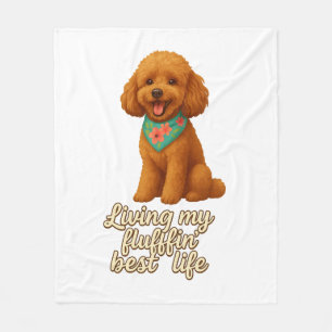 Speelgoed Poodle – Het beste leven van mijn fluffi Fleece Deken