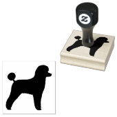 Speelgoed Poodle Hondenras Silhouette Rubberstempel (Gestempeld)