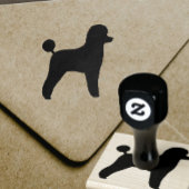Speelgoed Poodle Hondenras Silhouette Rubberstempel