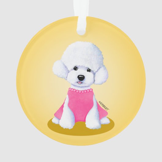 Speelgoed Poodle KiniArt Ornament (achterkant)