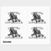 Speelgoed Poodle Lovers Club Black Rechthoekige Sticker (Vel)