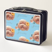 Speelgoed Poodle met bloem en telefoon illustratie (Voorkant)