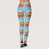 Speelgoed Poodle met bloem en telefoon illustratie Leggings (Achterkant)